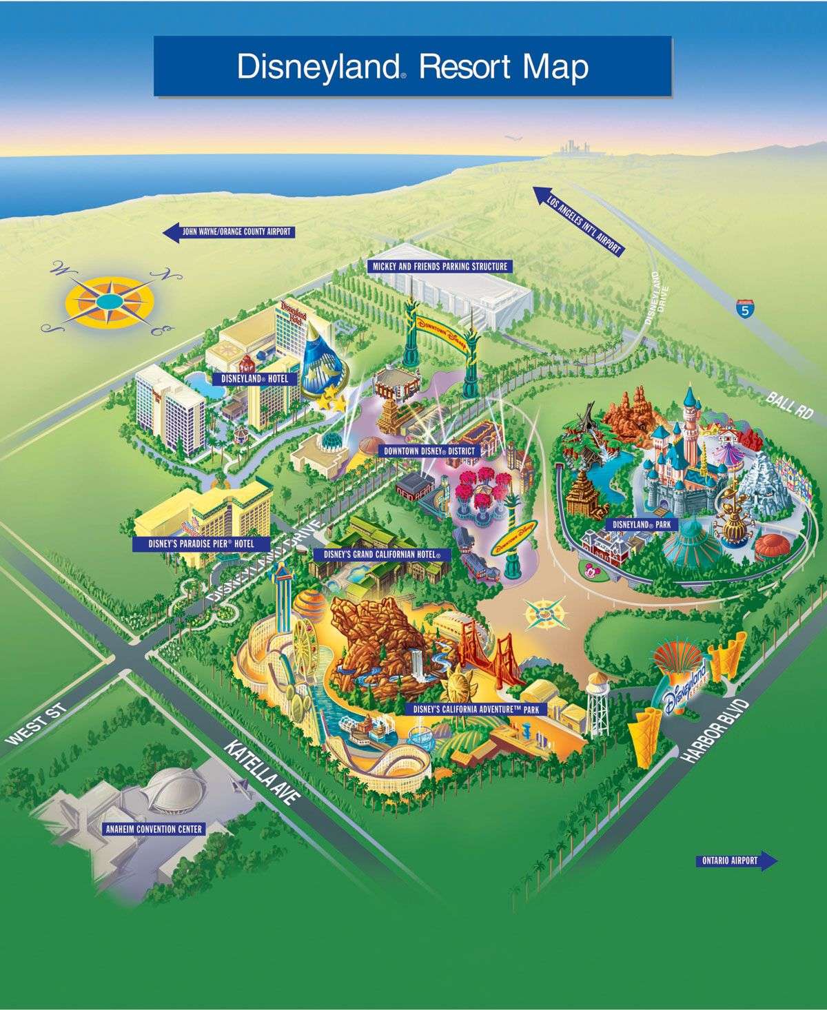 Disneyland Resort Map DLP Viajes
